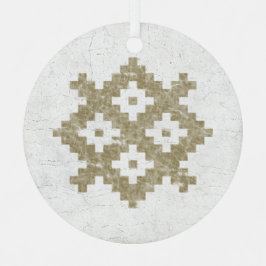 ヴィンテージラングサイバルティックパターン メタルオーナメント