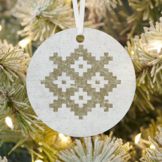 ヴィンテージラングサイバルティックパターン メタルオーナメント