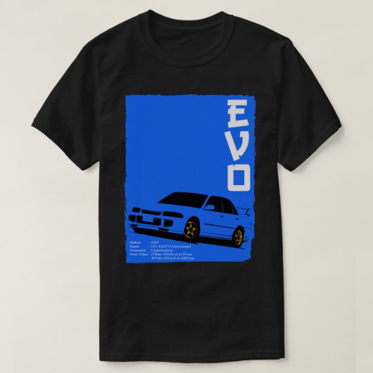 ヴィンテージランサー進化Iii Tシャツ (デザイン正面)