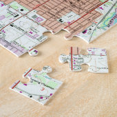 ヴィンテージランシング・ミシガンの地図(1965年) ジグソーパズル (側面)