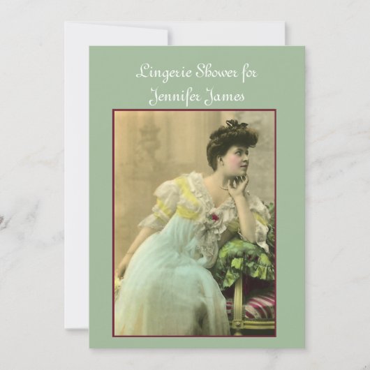 ヴィンテージランジェリーシャワー招待状 招待状 (正面)