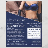 ヴィンテージランジェリー、婦人服店の広告 チラシ (正面)