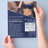 ヴィンテージランジェリー、婦人服店の広告 チラシ (手)