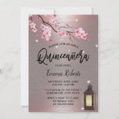 ヴィンテージランタンさくらんぼブロッサムフローラキンセアニェラ 招待状 (正面)