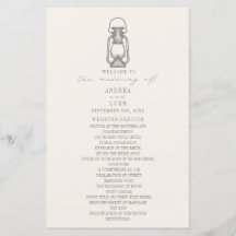 ヴィンテージランタンアメジスト結婚式 プログラム