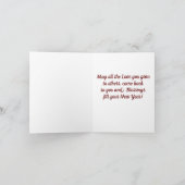 ヴィンテージランタングリーティングカード付きサンタ サンキューカード (内部)