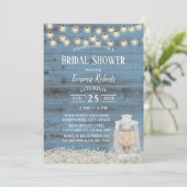 ヴィンテージランタンダスティブルーバーンウッドブライダルシャワー 招待状 (スタンド正面)