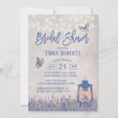 ヴィンテージランタンバタフライ&フラワーズブライダルシャワー 招待状 (正面)