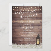 ヴィンテージランタンベビーの息のフローラリハーサル 招待状 (正面)