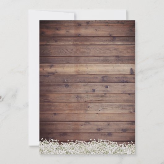 ヴィンテージランタンベビーの息のフローラリハーサル 招待状 (裏面)