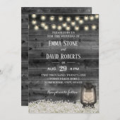 ヴィンテージランタンベビーの息の花結婚舎 招待状 (正面/裏面)