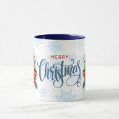 ヴィンテージランタンポインセティアクリスマスブーケ マグカップ (中央)