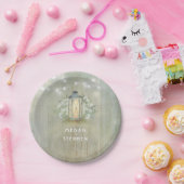 ヴィンテージランタンライトフローラ ペーパープレート (パーティー)