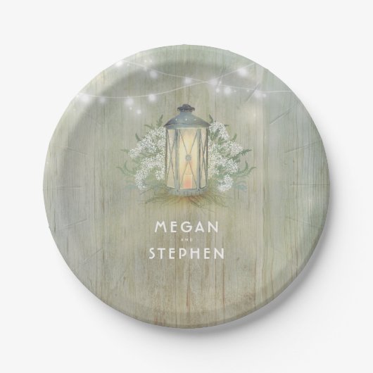 ヴィンテージランタンライトフローラ ペーパープレート (正面)