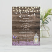 ヴィンテージランタンラベンダーフローラリハ素朴ーサル 招待状 (スタンド正面)