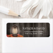 ヴィンテージランタン紅葉素朴秋の結婚式 ラベル (インサイチュ)