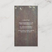 ヴィンテージランタン素朴とバーンウッドカントリー 名刺 (裏面)