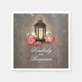 ヴィンテージランタン素朴バーンウッド結婚ズ スタンダードカクテルナプキン
