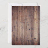 ヴィンテージランタン素朴ヒマワリアンウッドズ結婚ズ 招待状 (裏面)