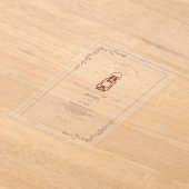 ヴィンテージランタン素朴フローラテラコッタ結婚ズ アクリル招待状 (レイダウン)