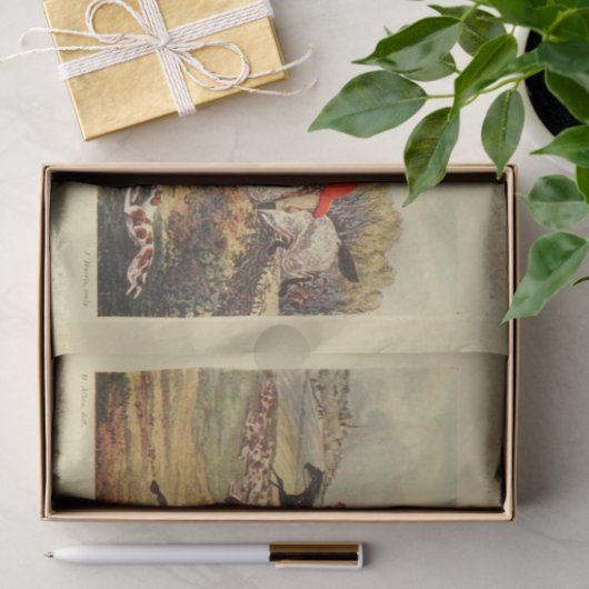 ヴィンテージランドスケープキツネ狩りエフェメラデクページ 薄葉紙 (ギフト)