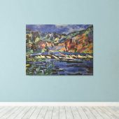 ヴィンテージランドスケープサザヴァリバー キャンバスプリント (インサイチュ (ウッドフロア))