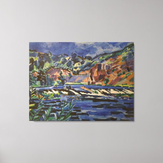 ヴィンテージランドスケープサザヴァリバー キャンバスプリント (正面)