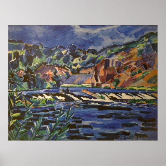 ヴィンテージランドスケープサザヴァリバー ポスター (正面)