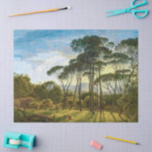 ヴィンテージランドスケープツリーアンドスカイデコパージュ 薄葉紙 (クラフト)