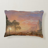 ヴィンテージランドスケープ，オレゴン州トレイルバイビアシュタット アクセントクッション (裏面)