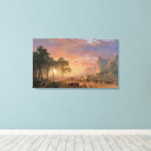 ヴィンテージランドスケープ,オレゴン州トレイルバイビアシュタット キャンバスプリント (インサイチュ (ウッドフロア))