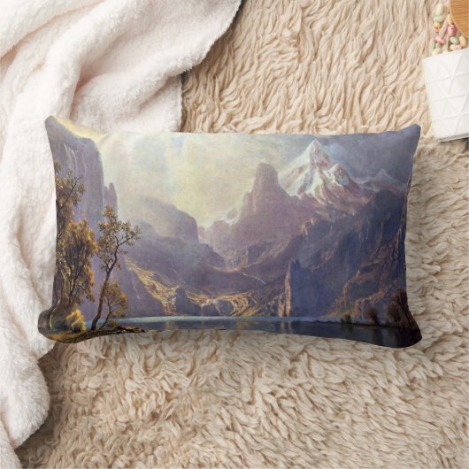 ヴィンテージランドスケープ,タホレイクバイアルバートビエルシュタット ランバークッション (ブランケット)