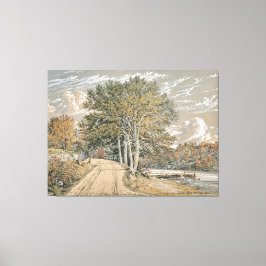 ヴィンテージランドスケー絵を描ズハーレムリバー キャンバスプリント