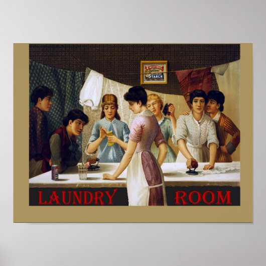 ヴィンテージランドリールームポスター ポスター (正面)