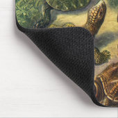 ヴィンテージランド亀のウミガメbyエルンスト・ヘイケル マウスパッド (コーナー)