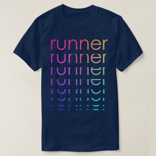 ヴィンテージランニングのマラソン選手 Tシャツ (デザイン正面)