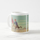 ヴィンテージランニングの学校運学書 コーヒーマグカップ (正面左)