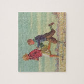 ヴィンテージランニングの学校運学書 ジグソーパズル (縦)