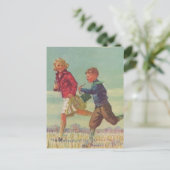 ヴィンテージランニングの学校運学書 ポストカード (スタンド正面)