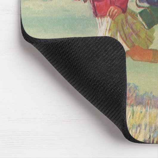 ヴィンテージランニングの学校運学書 マウスパッド (コーナー)