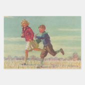 ヴィンテージランニングの学校運学書 ラッピングペーパーシート (正面2)