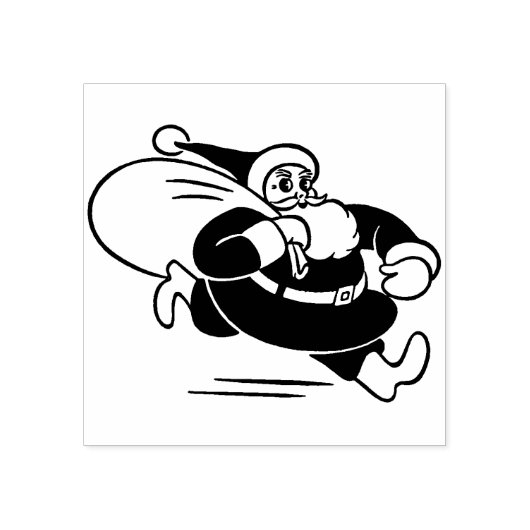 ヴィンテージランニングズサンタクロース ラバースタンプ (インプリント)