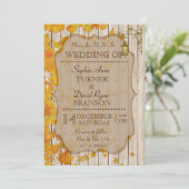 ヴィンテージランプオールドウッド秋の結婚式招待状 招待状 (スタンド正面)