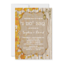 ヴィンテージランプオールドウッド秋I do BBQ招待状