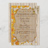 ヴィンテージランプ オールドウッド 秋の結婚式招待状 招待状 (正面/裏面)