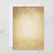 ヴィンテージランプ 結婚10周年 ラスティック オータム 招待状 (裏面)