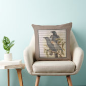 ヴィンテージラヴェンエフエマオンタウペハーレクインパターン クッション (椅子)