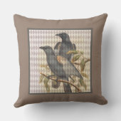 ヴィンテージラヴェンエフエマオンタウペハーレクインパターン クッション (裏面)