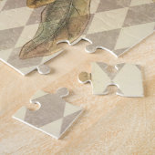 ヴィンテージラヴェンエフエマオンタウペハーレクインパターン ジグソーパズル (側面)