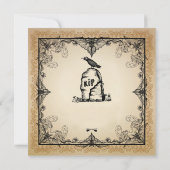 ヴィンテージラヴェングラブストーンハローウィンパーティ 招待状 (裏面)